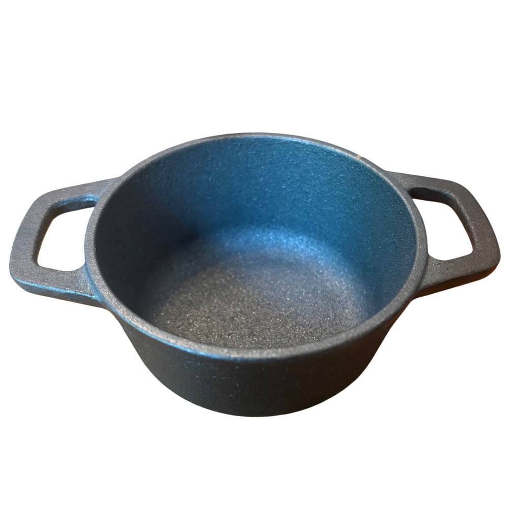 Smith & Clark Ironworks Mini Cast Iron Cocotte 10 Ounce Dutch Oven Black - Picture 2 of 7